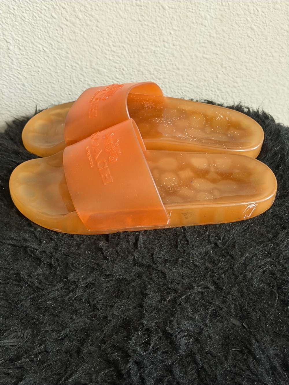 Orange Jelly COACH Slide Sandals for Women